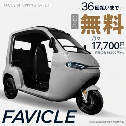 【限定２台】電動トゥクトゥク トライク 軽微な傷あり特価 3輪 3人乗り 側車付 軽二輪 マイクロモビリティ EV 小型 ミニ FAVICLE ファビクル Entre Vehicle アントレビークル グレー