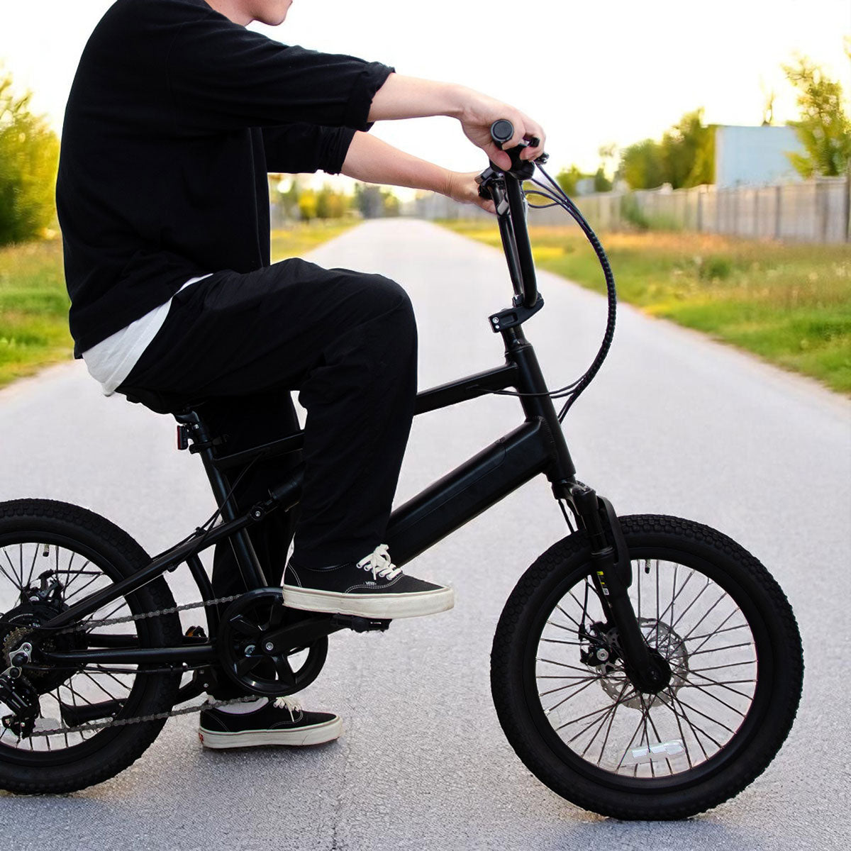 電動アシスト自転車 E-BIKE BMX CYRQ サーク ブラック
